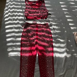 NWT Bedazzled pants set!